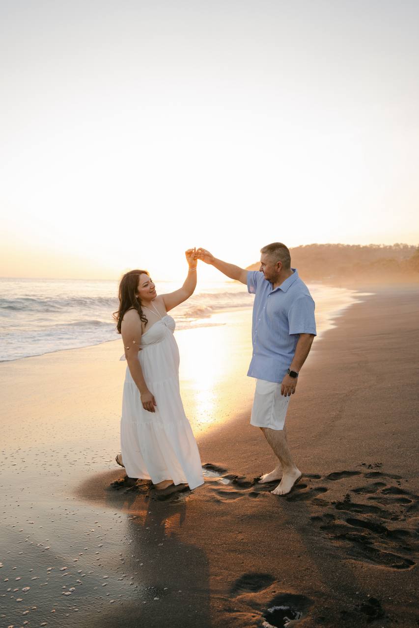 Dancing at sunset