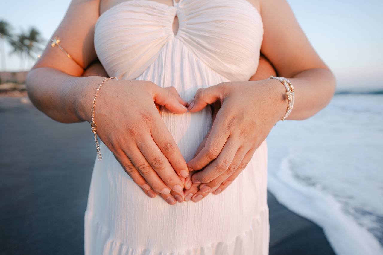 Heart over baby bump