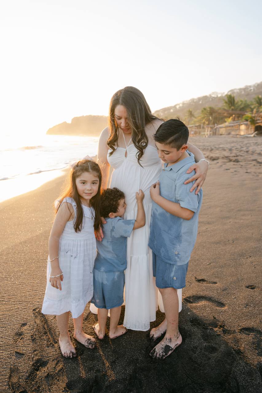 Karen with the kids